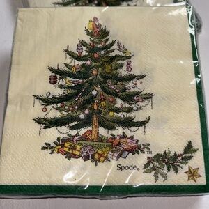 Spode Christmas Tree Disposable Paper Cocktail Napkins  2 PKGS NWT